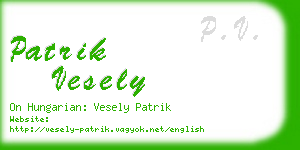 patrik vesely business card